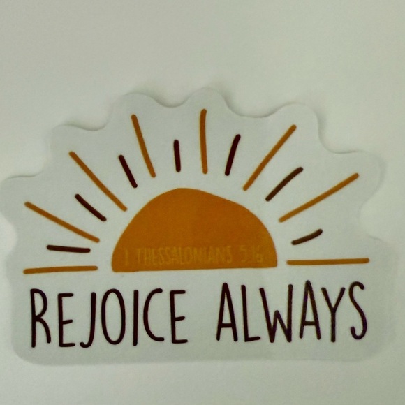 ⚪️1 Thessalonians 5:16 Bible Verse Biblical Vinyl Sticker Decal - Picture 1 of 3